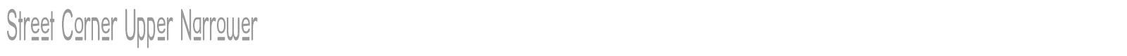 Street Corner font preview